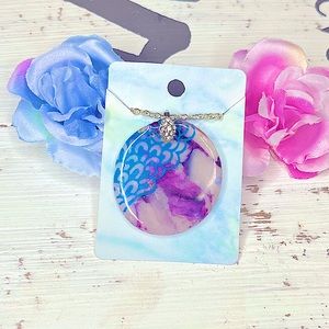Handmade polymer clay necklace